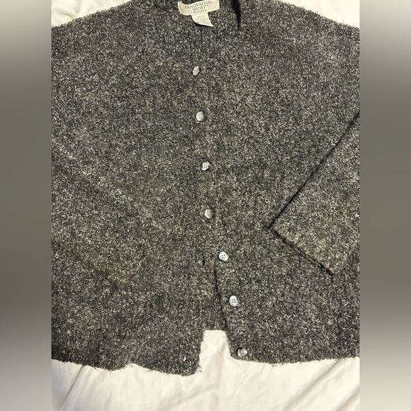 Vintage Boucle Textured Button-up Cardigan - S - Picture 3 of 7